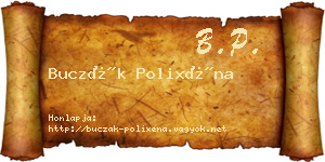 Buczák Polixéna névjegykártya